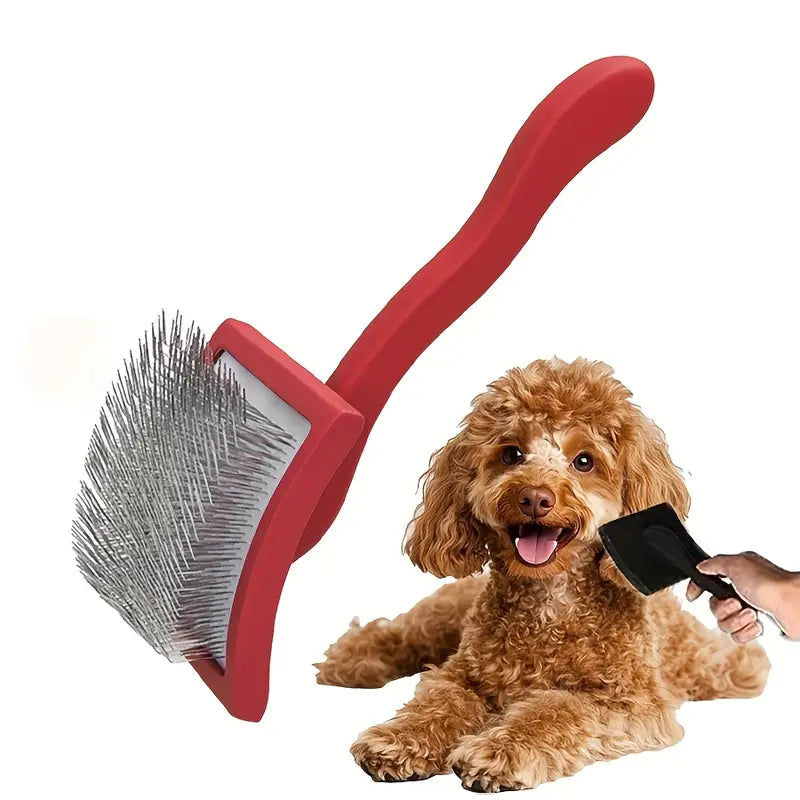 1pc Extra Long Stainless Steel Dog Grooming Brush for Shedding - 2.5cm/0.98in Needle Length